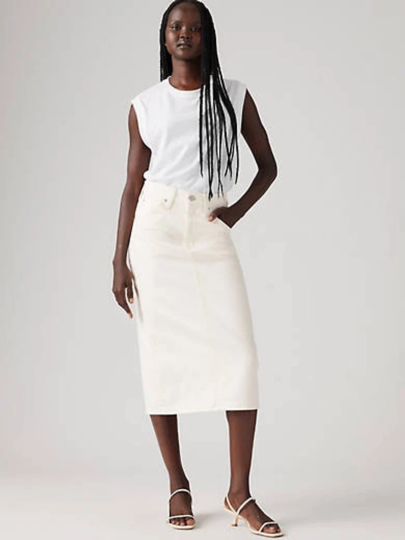 High Rise Slit Skirt