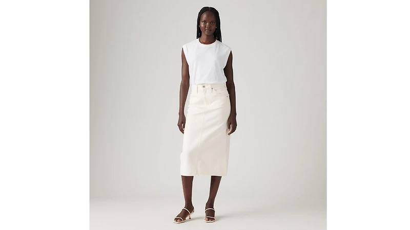 High Rise Slit Skirt