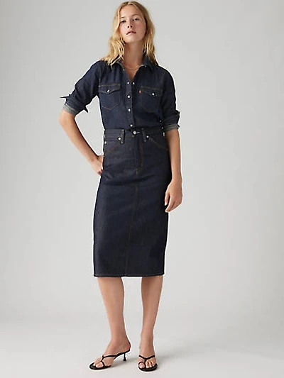 High Rise Slit Skirt