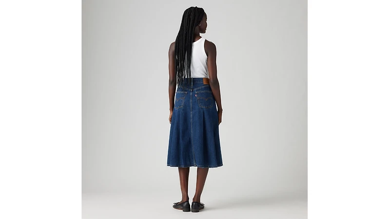 Pleated Midi Skirt