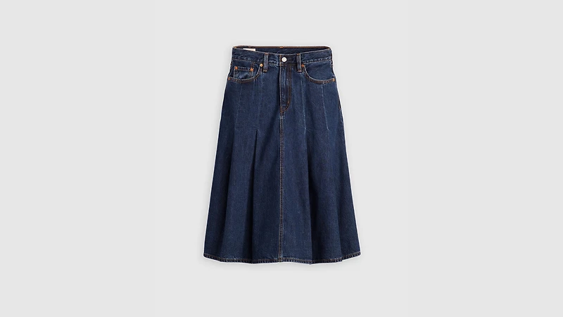 Pleated Midi Skirt