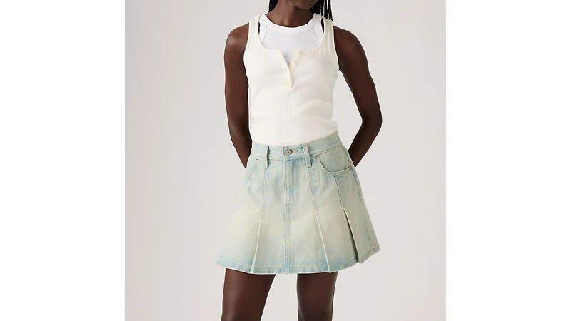Pleated Mini Skirt