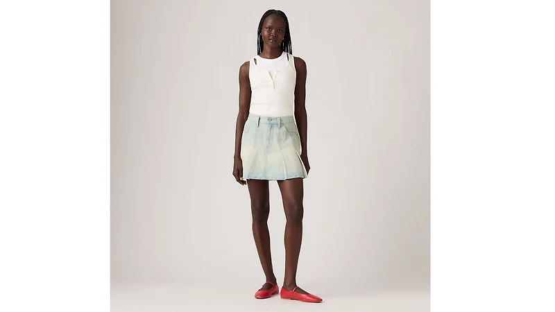 Pleated Mini Skirt