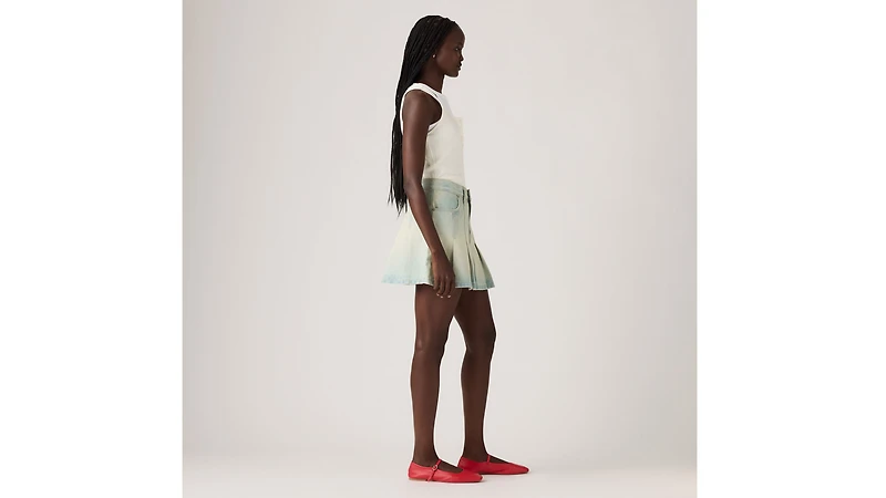 Pleated Mini Skirt