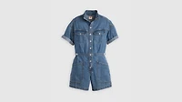 Short Sleeve Surplus Romper