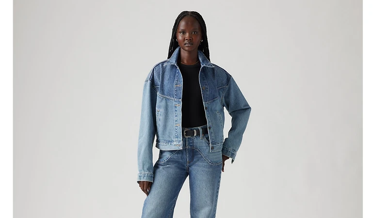 Shrunken '90s Western Trucker Jacket