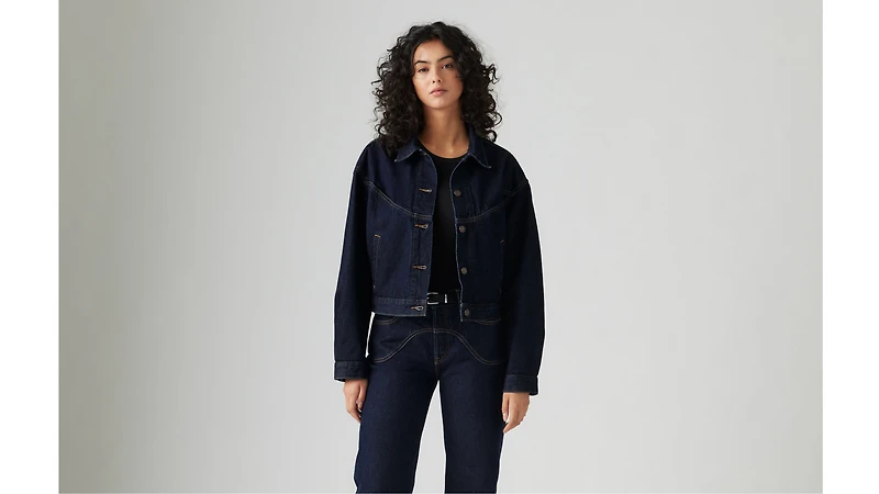 Shrunken '90s Western Trucker Jacket