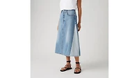 High Rise A-Line Pieced Skirt