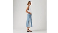High Rise A-Line Pieced Skirt