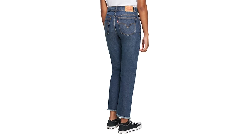 High Rise Ankle Straight Big Girls Jeans 7-16