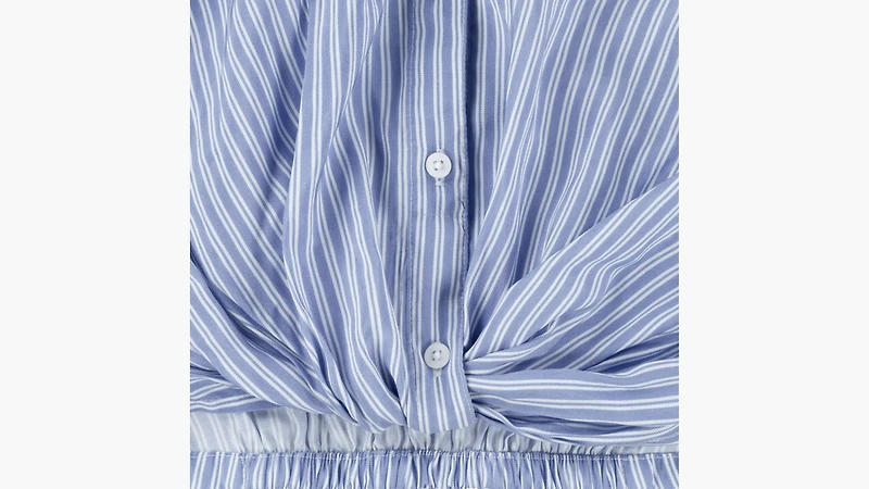 Twist Button Up Top Big Girls S-XL