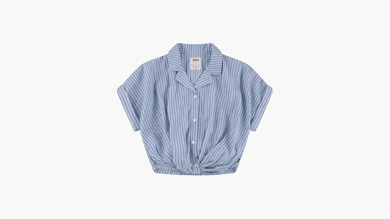 Twist Button Up Top Big Girls S-XL