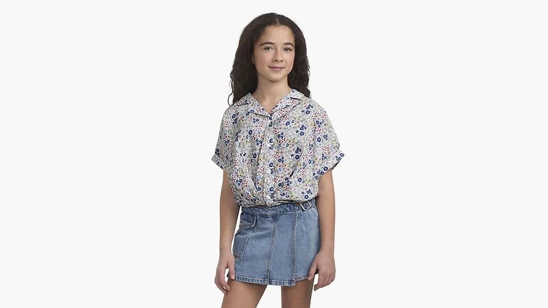 Levi's® Floral Twist Button Up Top