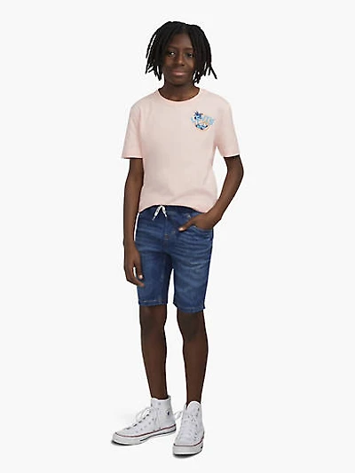 Skinny Fit Pull On Dobby Shorts Big Boys S-XL