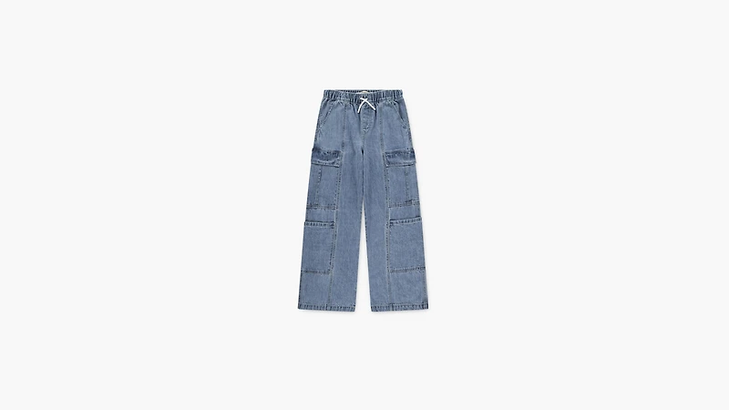 Denim Parachute Cargo Pant Big Girls S-XL