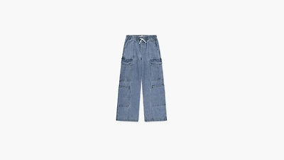 Denim Parachute Cargo Pant Big Girls S-XL