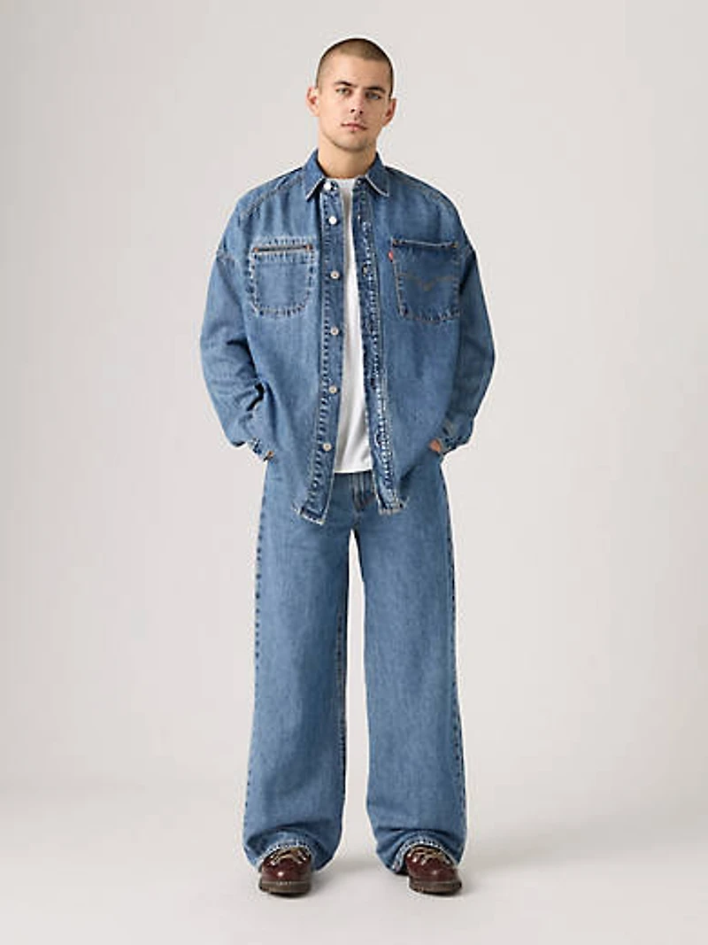 Twisted Baggy Wide Leg Men's Jeans
