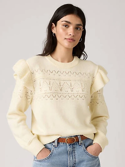 Shane Flutter Sleeve Sweater
