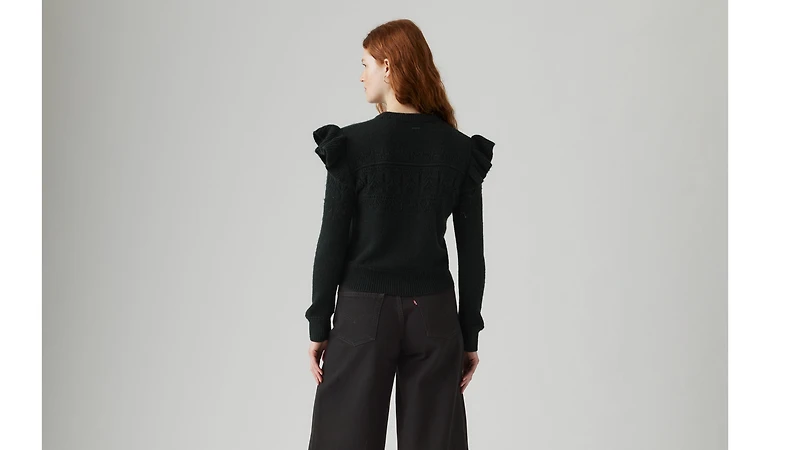Shane Flutter Sleeve Sweater
