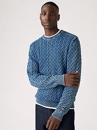 True Indigo Dye Presidio Cableknit Sweater