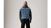 Western Denim Sherpa Vest
