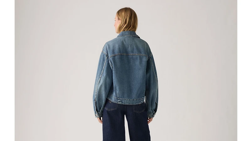 Balloon Sleeve Trucker Jacket