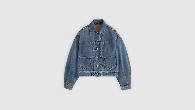 Balloon Sleeve Trucker Jacket