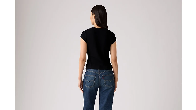 Dry Goods Waffle Cap-Sleeve Tee