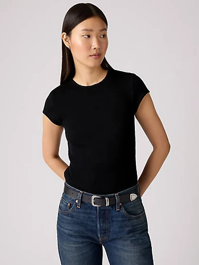 Dry Goods Waffle Cap-Sleeve Tee