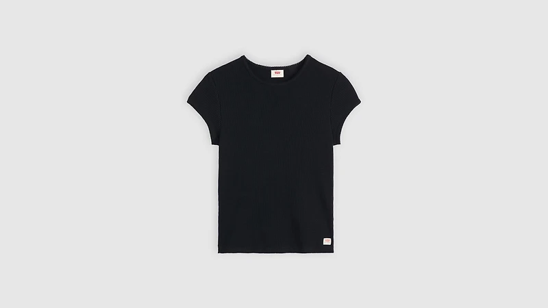 Dry Goods Waffle Cap-Sleeve Tee