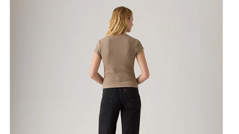 Dry Goods Waffle Cap-Sleeve Tee