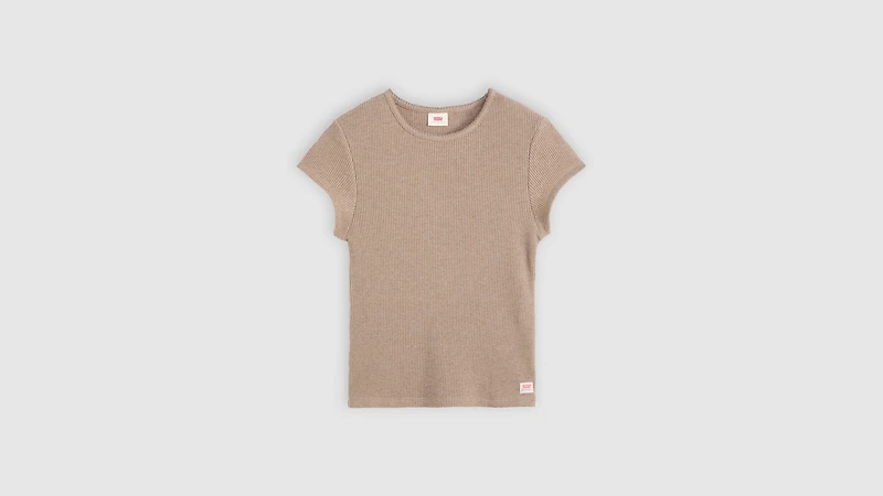 Dry Goods Waffle Cap-Sleeve Tee