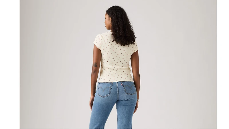 Dry Goods Waffle Cap-Sleeve Tee