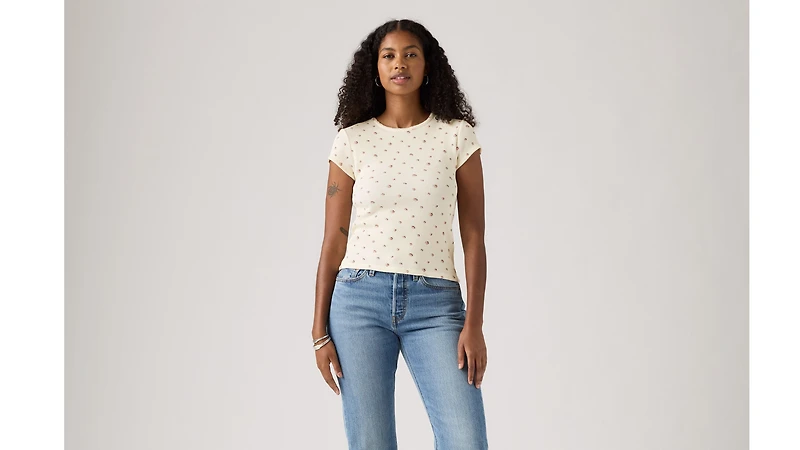 Dry Goods Waffle Cap-Sleeve Tee