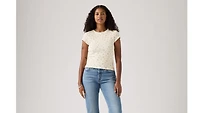 Dry Goods Waffle Cap-Sleeve Tee
