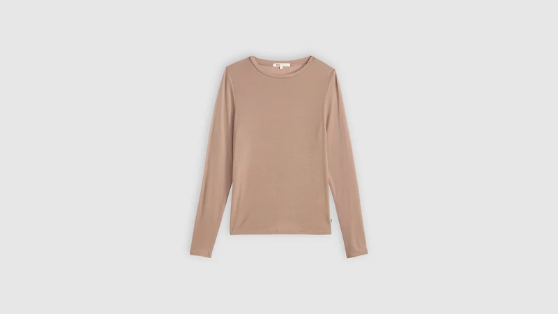 Sheer Long-Sleeve Layering Top