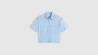 Harlie Short-Sleeve Cropped Shirt