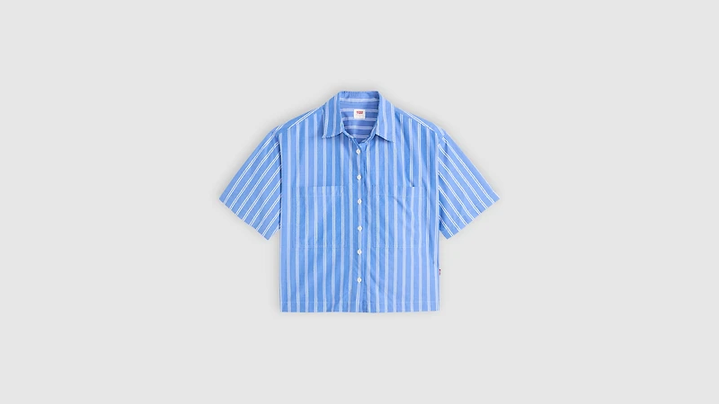 Harlie Short-Sleeve Cropped Shirt