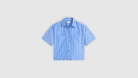 Harlie Short-Sleeve Cropped Shirt