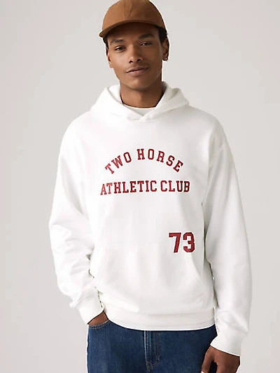 Two Horse Boxy Hoodie Sweatshirt