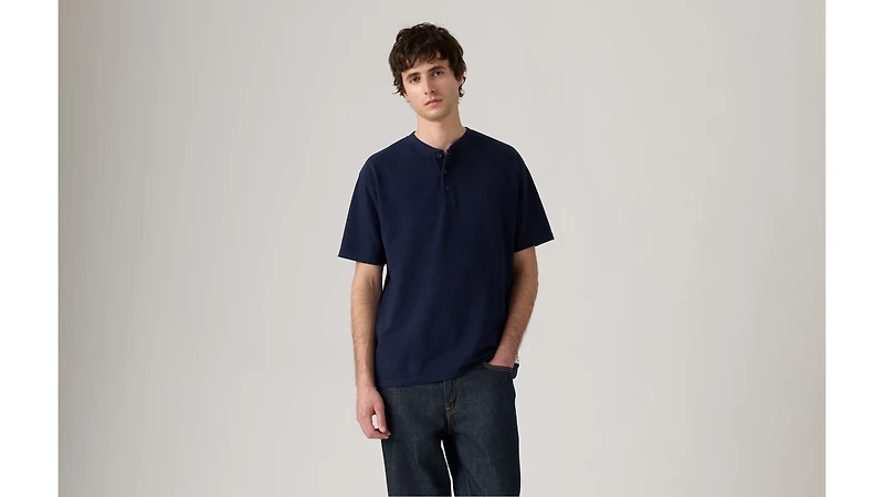 Short-Sleeve Dry Goods Henley