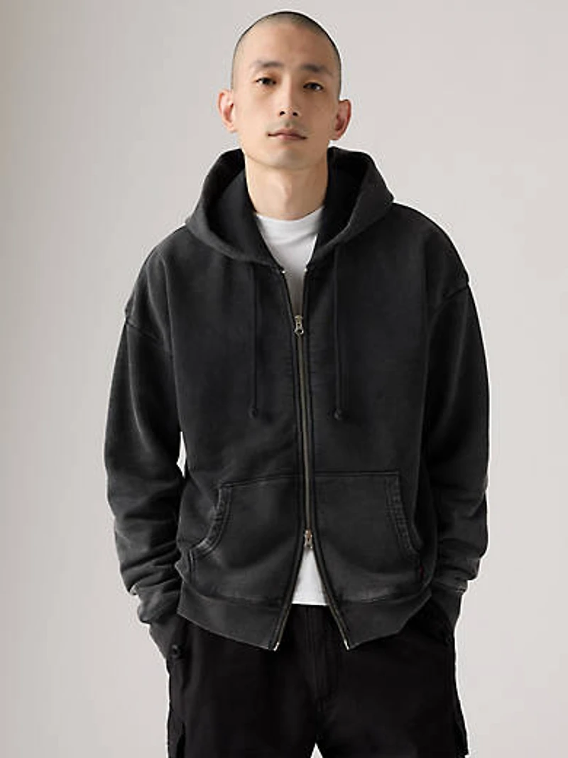 Grunge Wash Arcata Lined Full Zip Sweatshirt