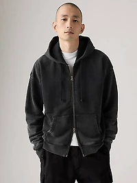 Grunge Wash Arcata Lined Full Zip Sweatshirt