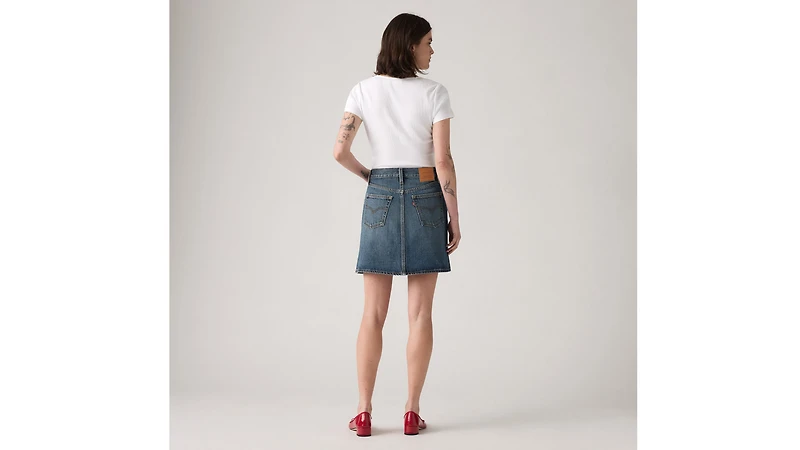Retro Button Front Skirt