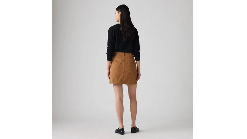 Retro Button Front Skirt