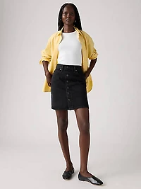 Retro Button Front Skirt