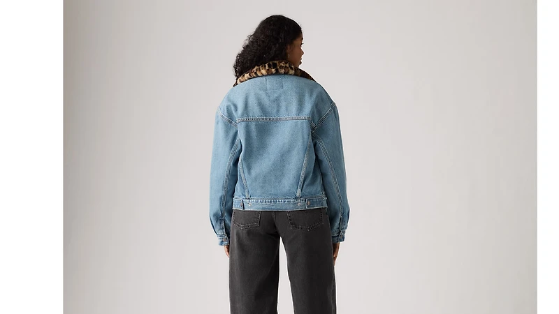 90s Fur Trucker Jacket