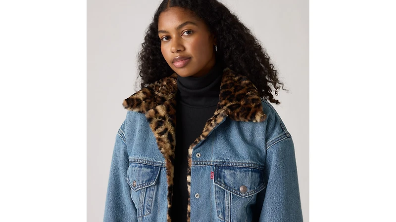 90s Fur Trucker Jacket