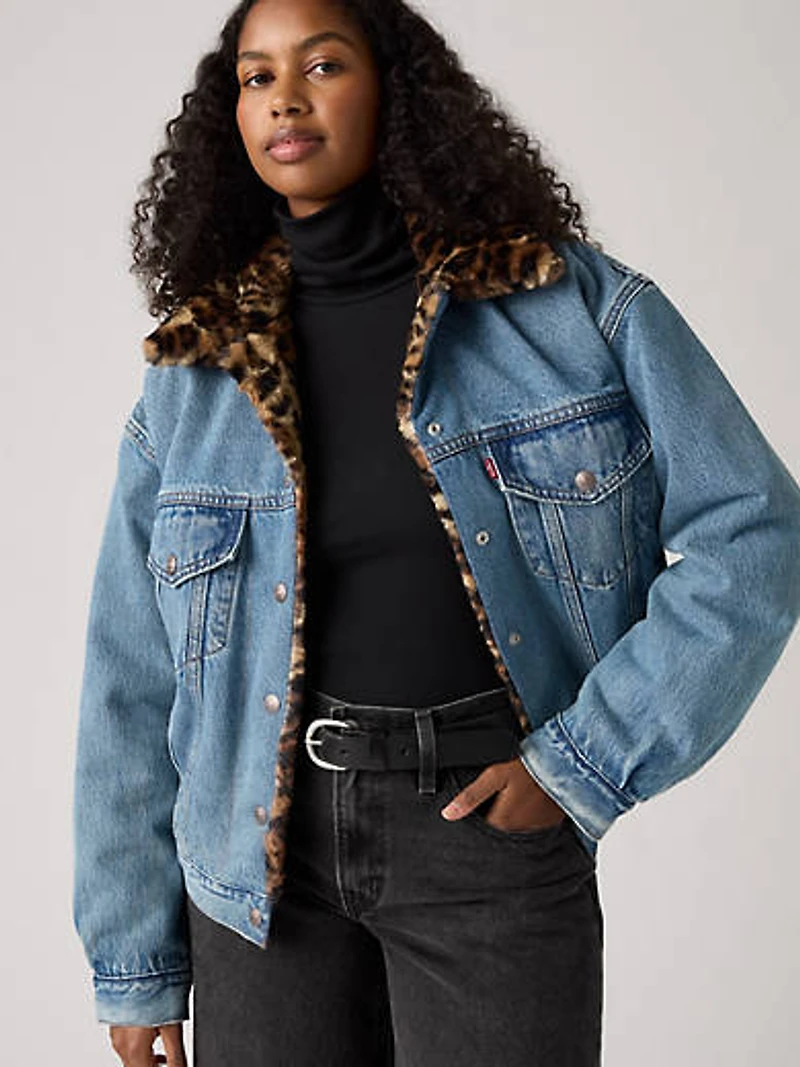 90s Fur Trucker Jacket