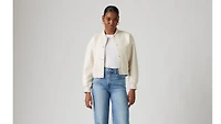Faux Leather Varsity Bomber Jacket